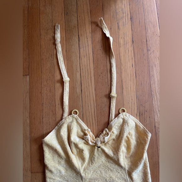 40s Vintage Jantzen Yellow Terry Cloth One Piece Bathing suit. - Picture 3 of 13